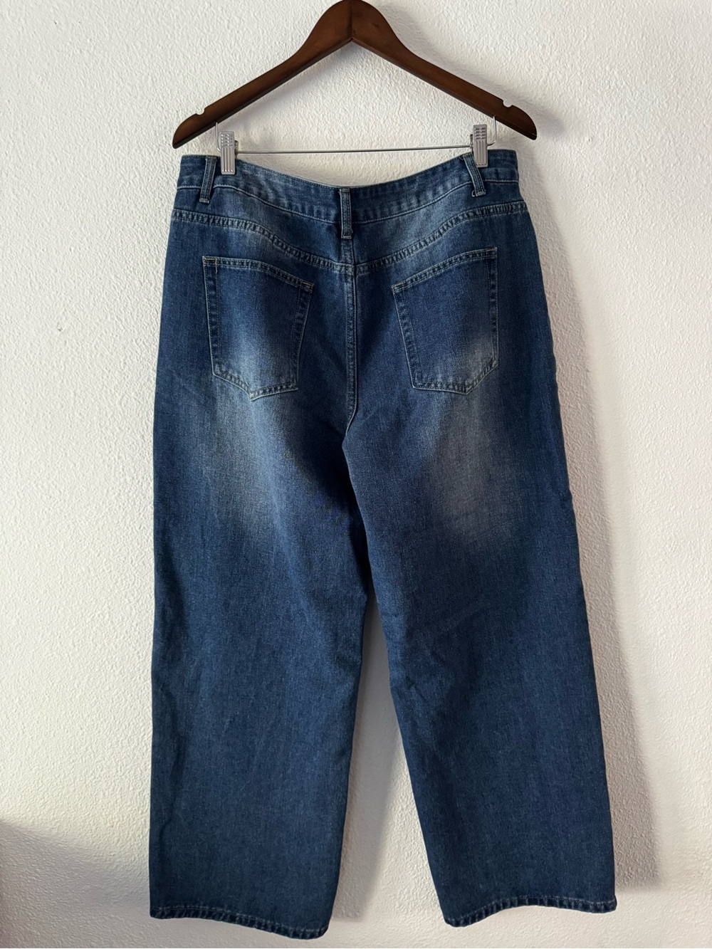 Y2K Grunge Retro Streetwear Baggy Wide Leg Denim Jean Pants XXL - Picture 15 of 16